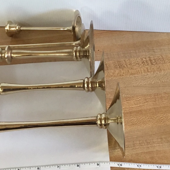 5 Brass candleholders - Picture 13 of 13